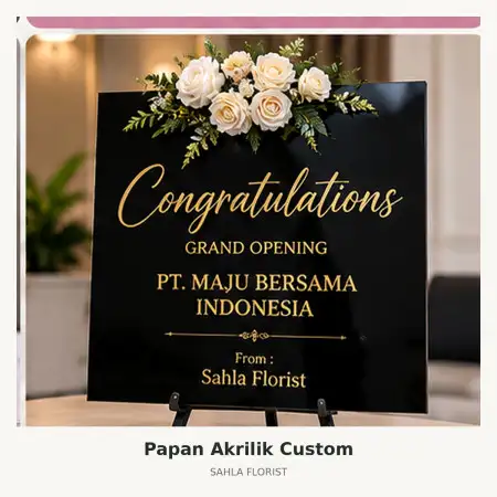 Papan Bunga Akrilik Parongpong